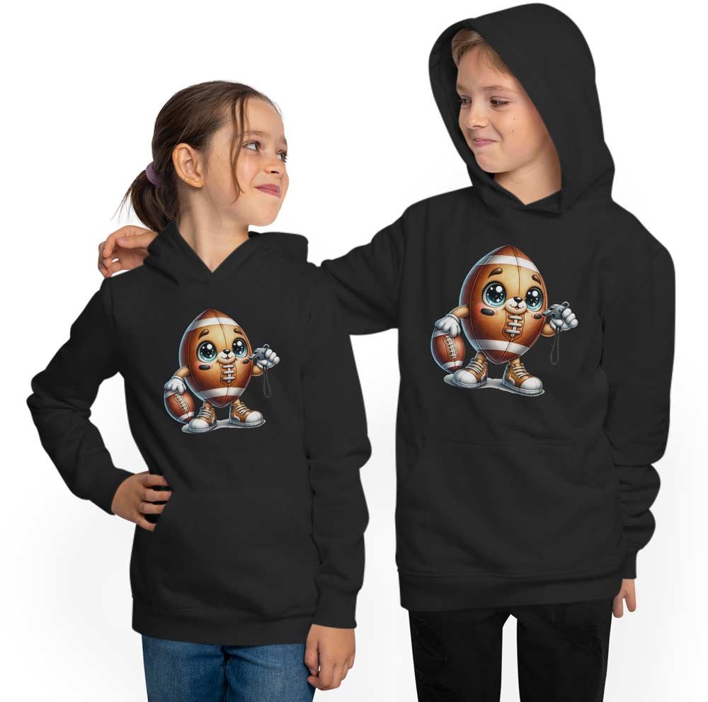 Hoodie Children's Hooded Sweatshirt - American Football Cartoon Figure i496